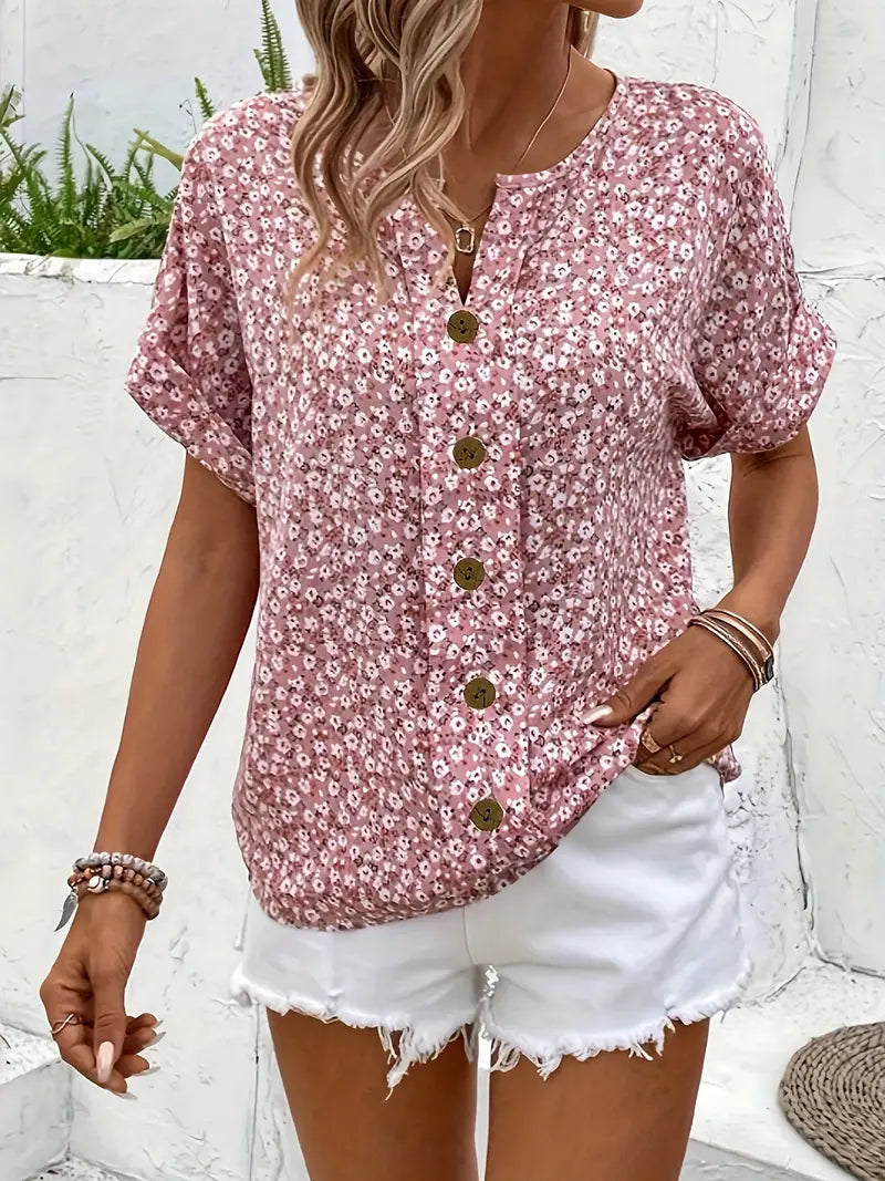 Haut Floral Estival Élégant Jelena