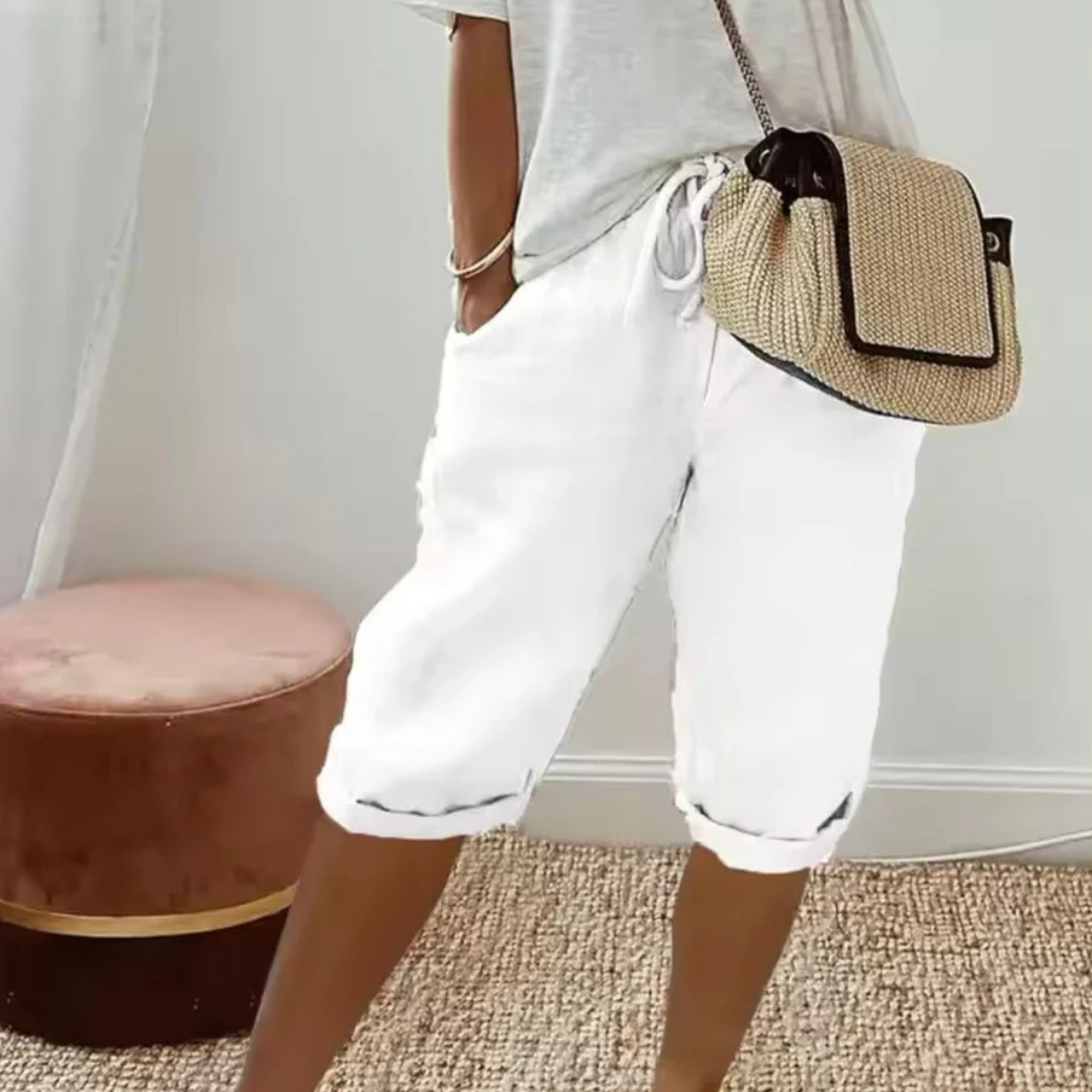 Shorts Capri en Lin à Cordon Fenley