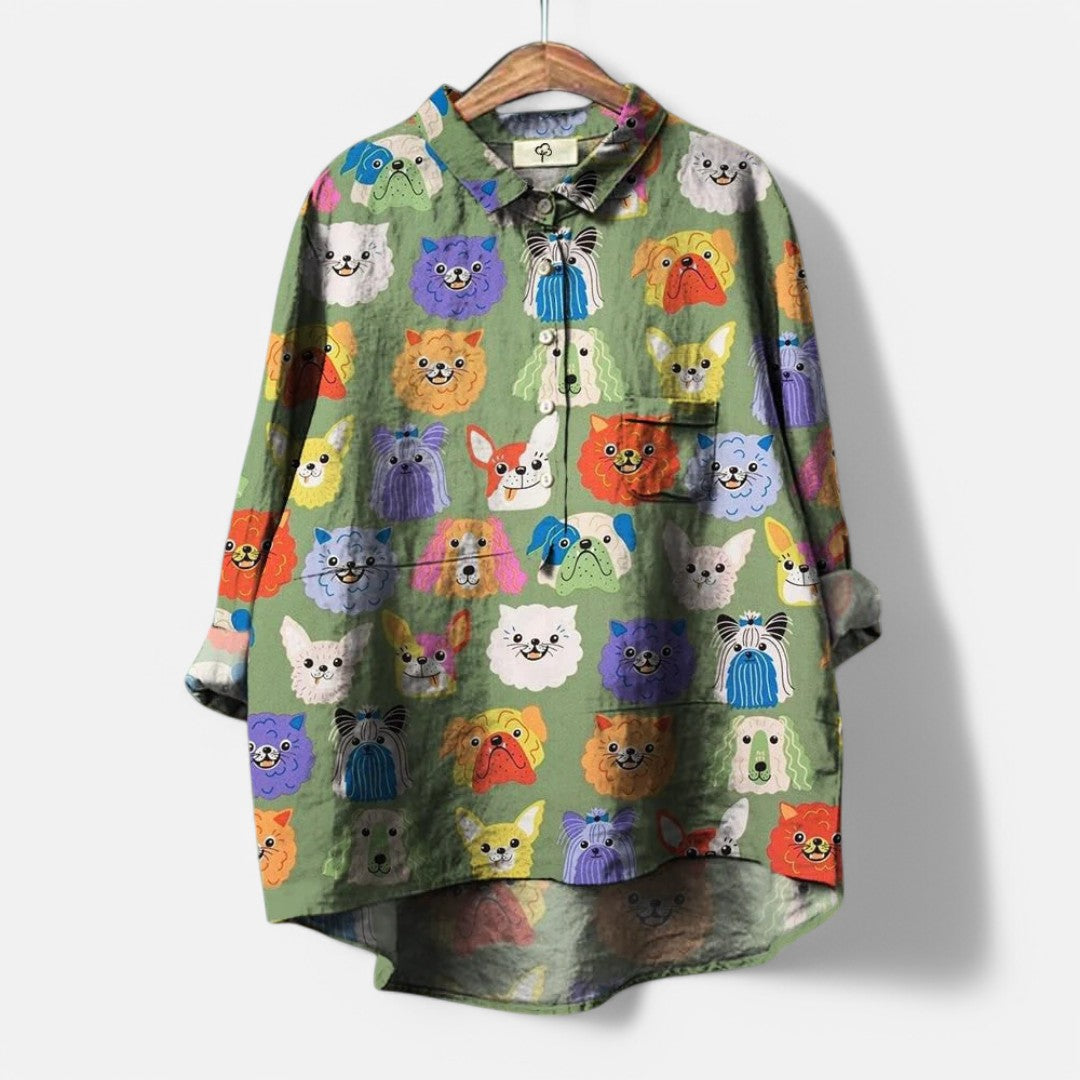 Frida - Élégante Blouse Artistique