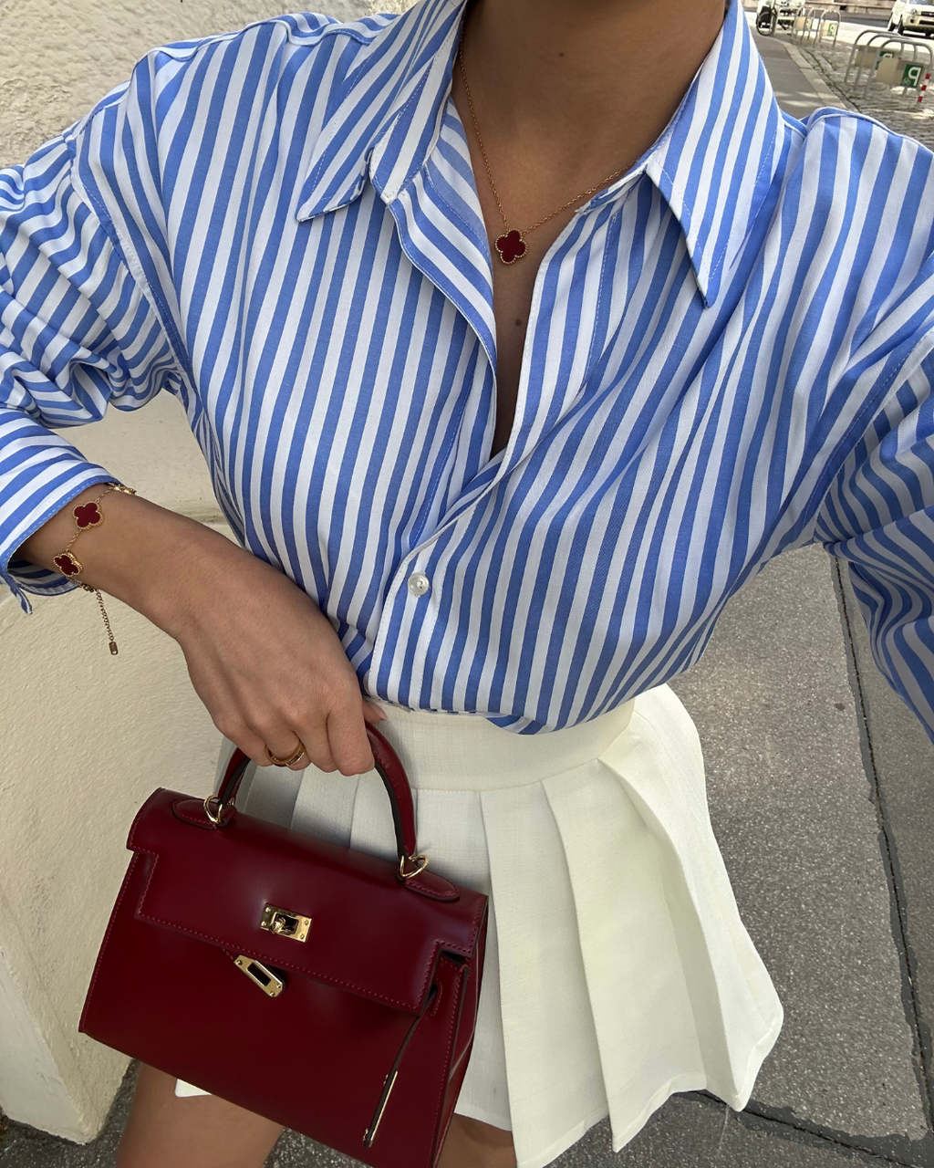 Mini Sac Cuir Bordeaux