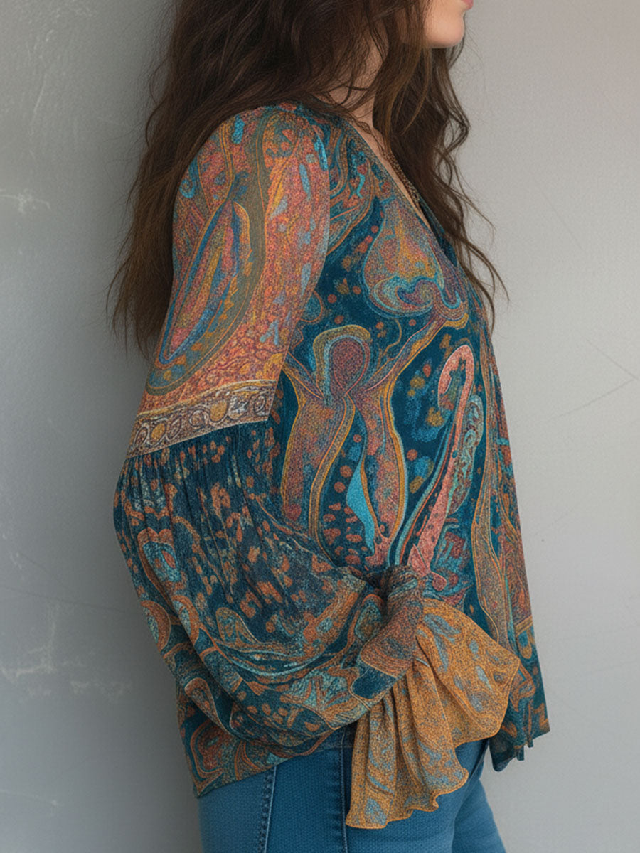 Sara - Blouse Bohémienne en Chiffon
