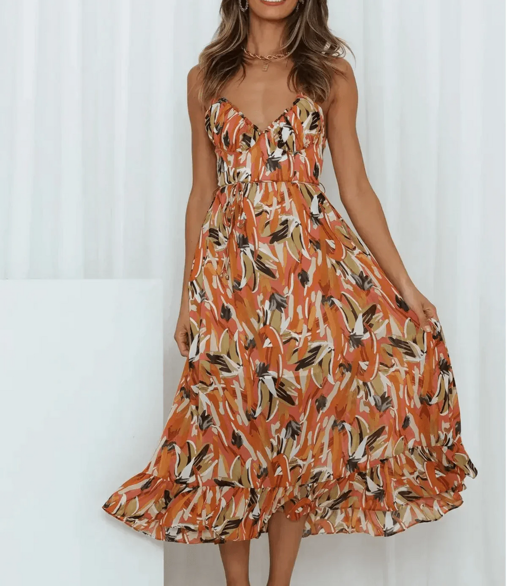 Robe Midi Éclat Coloré