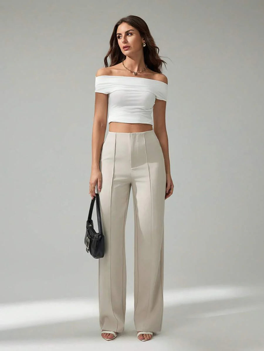 Pantalon Colette — Pantalon Fluide Élégant à Jambes Larges