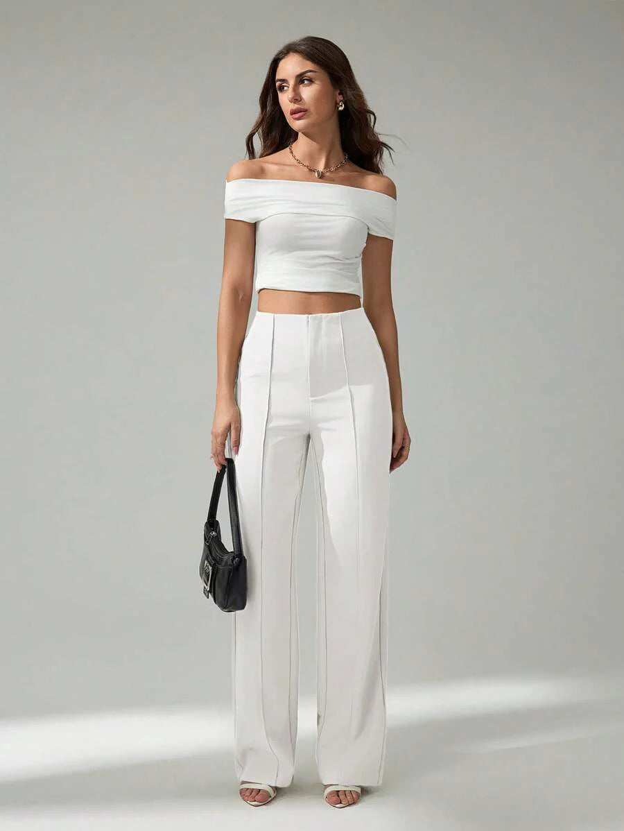 Pantalon Colette — Pantalon Fluide Élégant à Jambes Larges