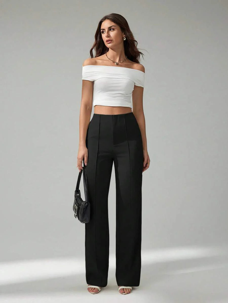 Pantalon Colette — Pantalon Fluide Élégant à Jambes Larges