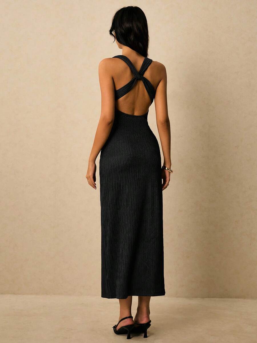 Robe Amélie — Robe Élégante Dos Nu Raffiné