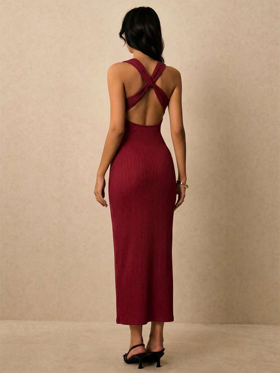 Robe Amélie — Robe Élégante Dos Nu Raffiné