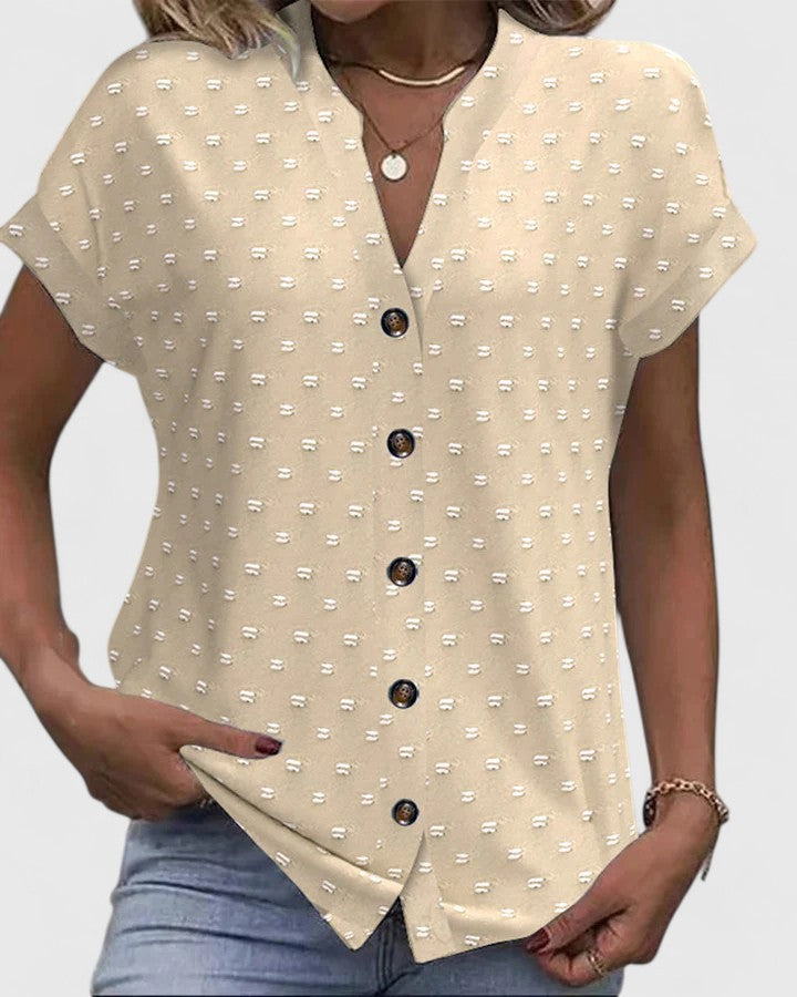 Chemise Col en V Confortable Celena