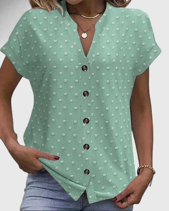 Chemise Col en V Confortable Celena