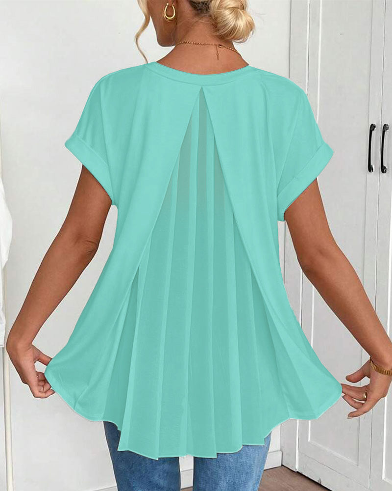 T-shirt Patchwork Décontracté Estella