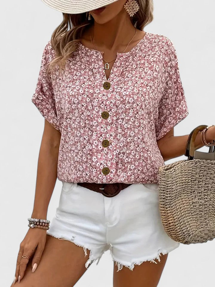 Haut Floral Élégant D'Été Camille