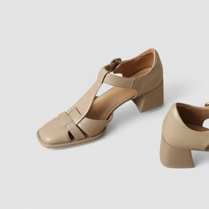 Talons Bloc T-strap Orthopédiques Elyxiana
