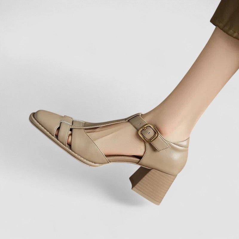 Talons Bloc T-strap Orthopédiques Elyxiana