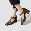 Talons Bloc T-strap Orthopédiques Elyxiana