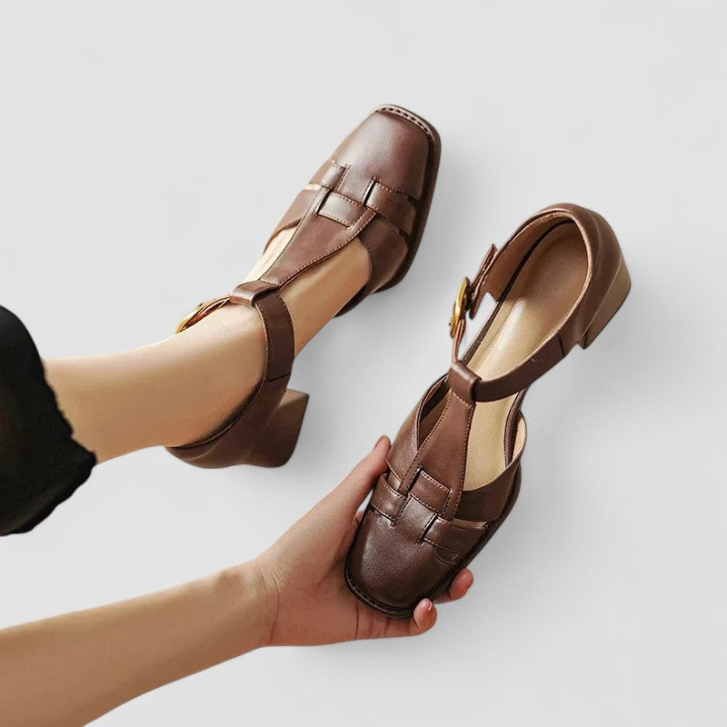 Talons Bloc T-strap Orthopédiques Elyxiana