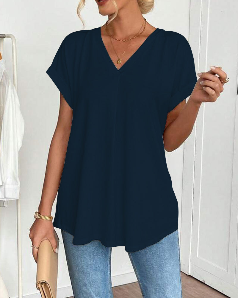 T-shirt Patchwork Décontracté Estella