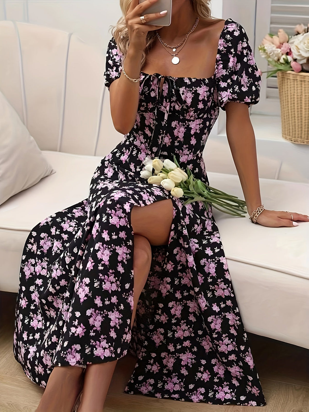 Robe Élégante Florale Chloé