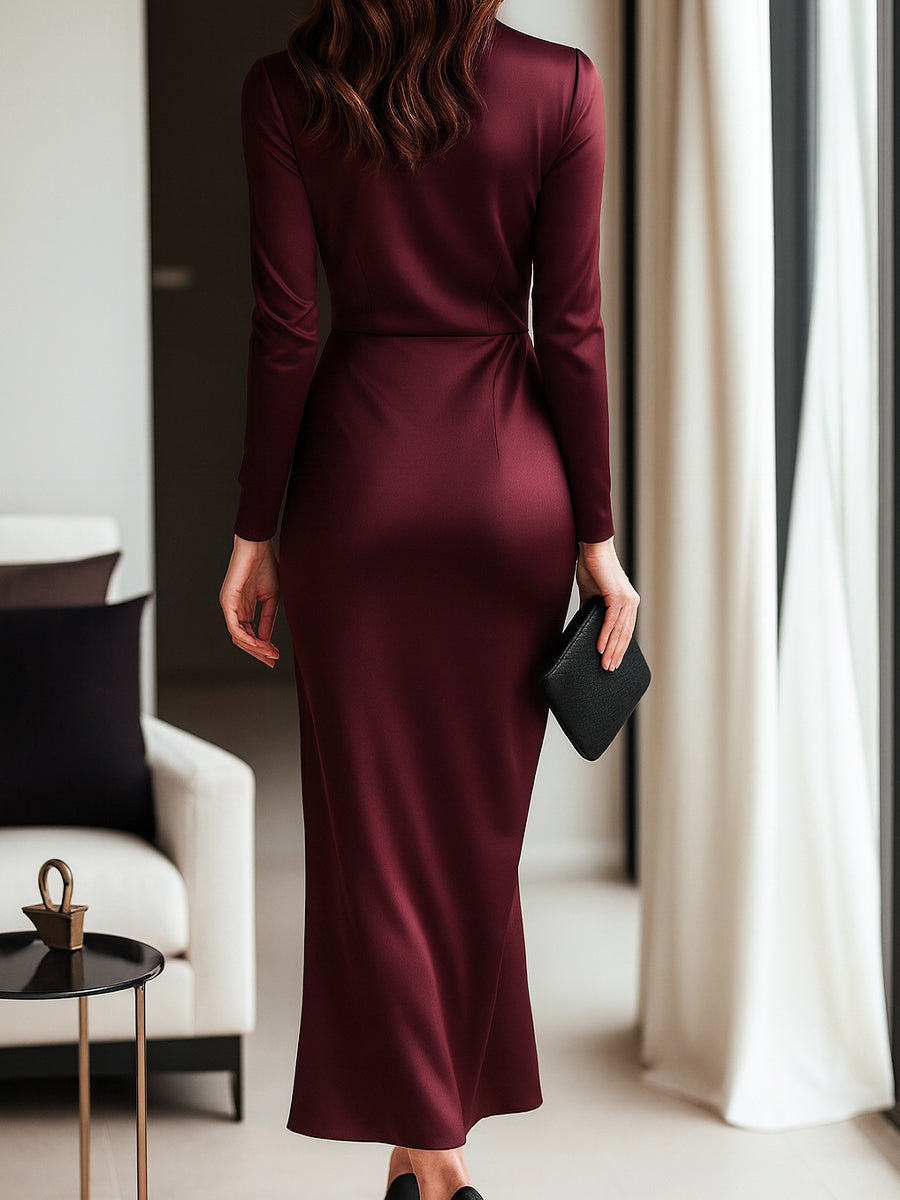 Robe Portefeuille Satinée