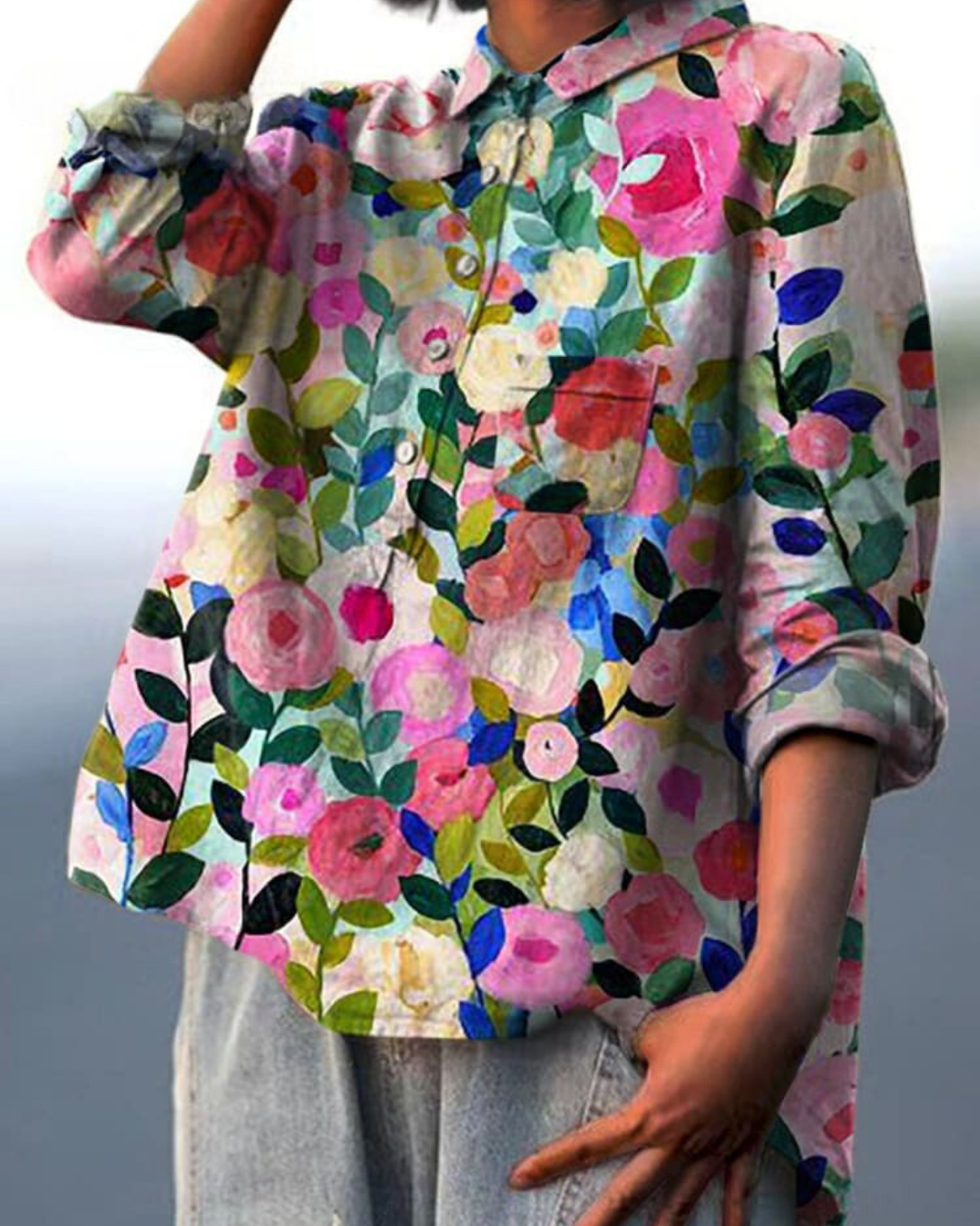 Blouse Florale Élégante Lila