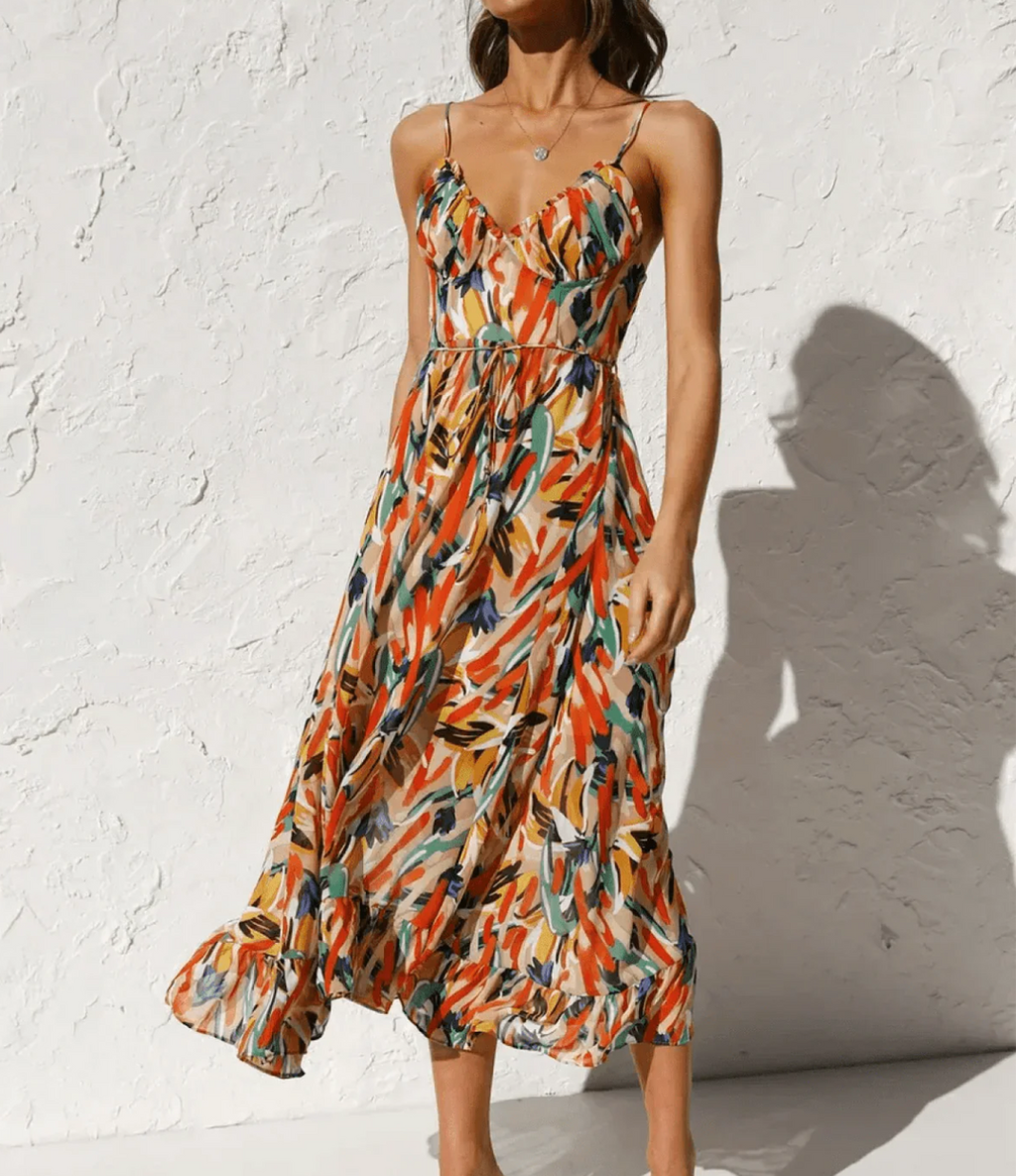Robe Midi Éclat Coloré