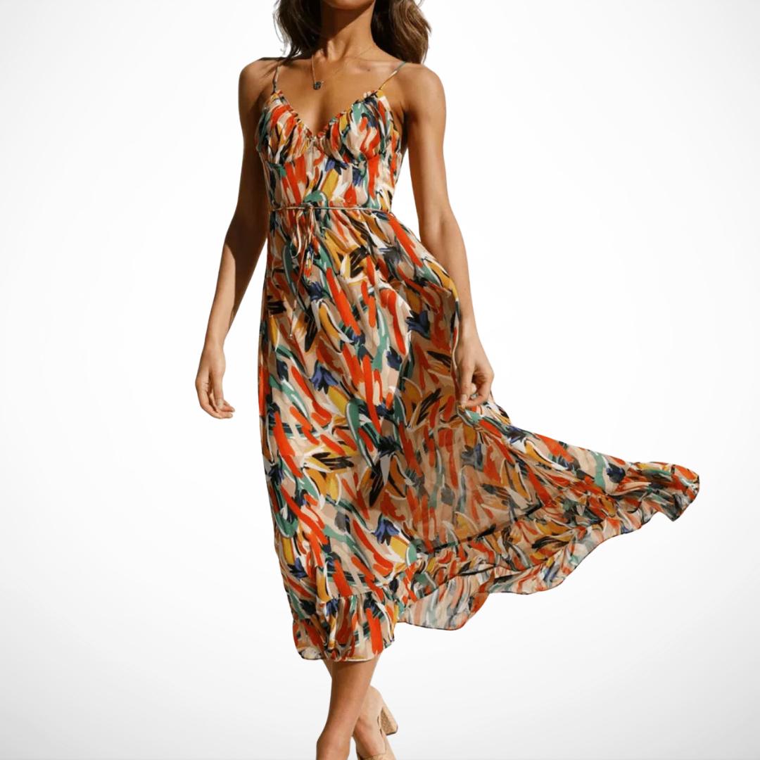 Robe Midi Éclat Coloré
