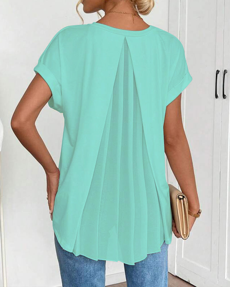 T-shirt Patchwork Décontracté Estella