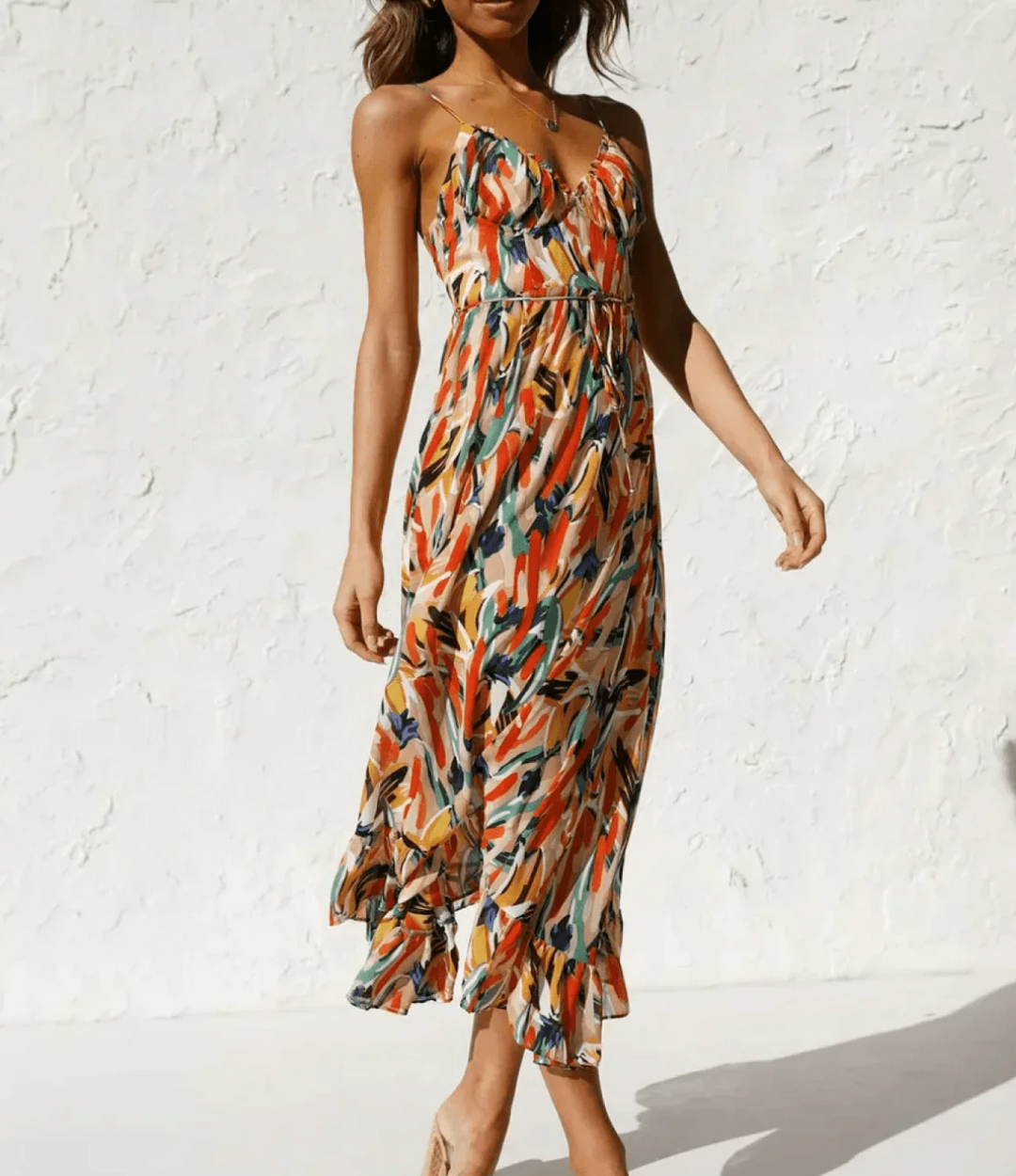 Robe Midi Éclat Coloré