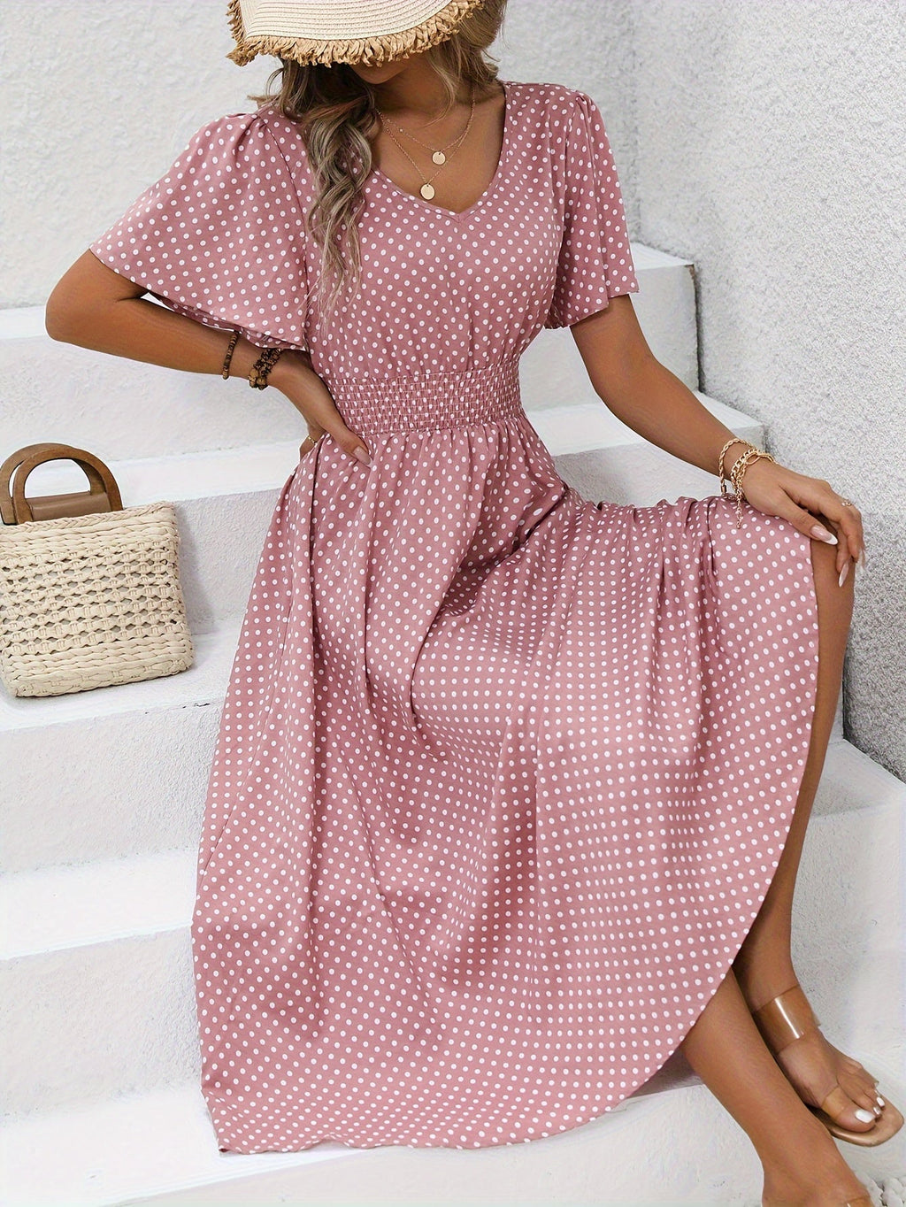 Robe Élégante Pois Élisa