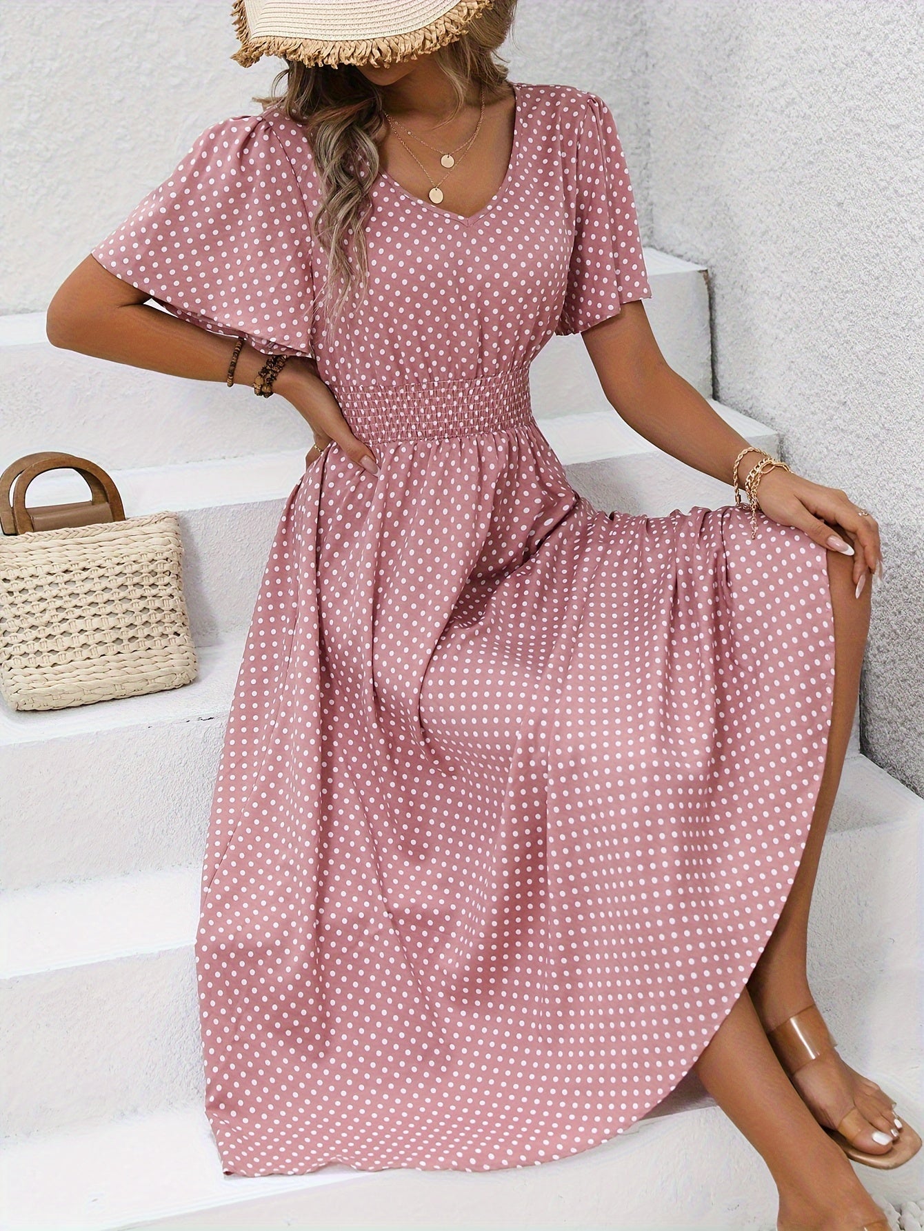 Robe Élégante Pois Élisa
