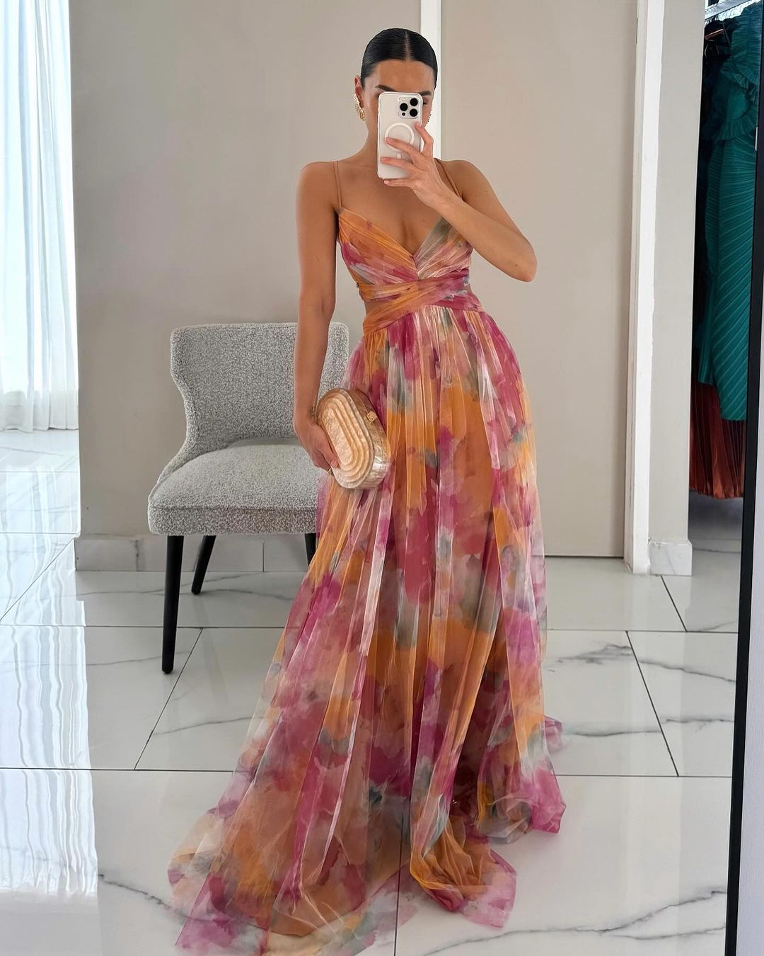Robe Maxi Élégance Florale