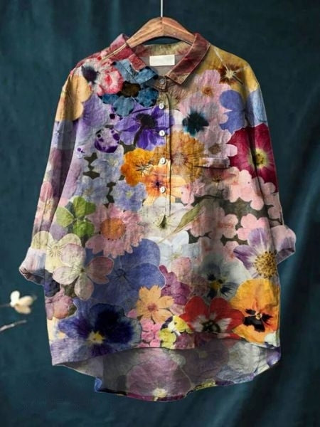 Blouse Florale Élégante Lila