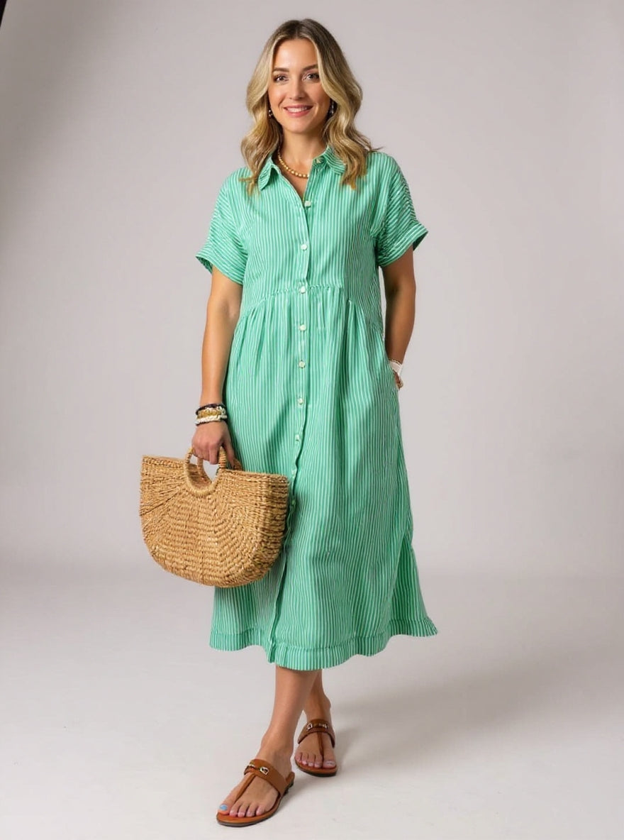 Robe Rayée Élégante Claire
