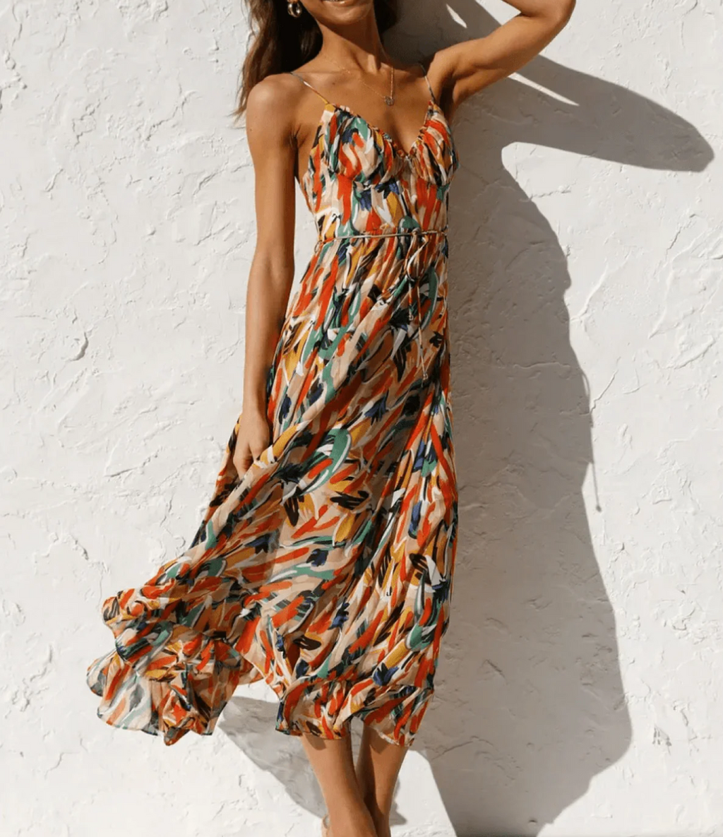 Robe Midi Éclat Coloré