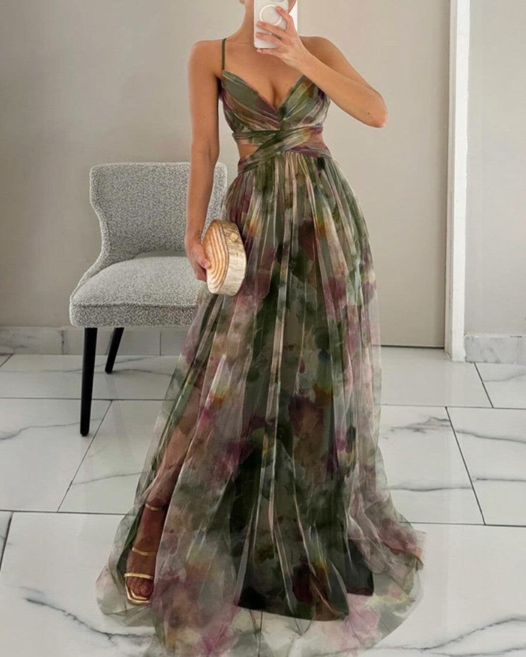 Robe Maxi Élégance Florale