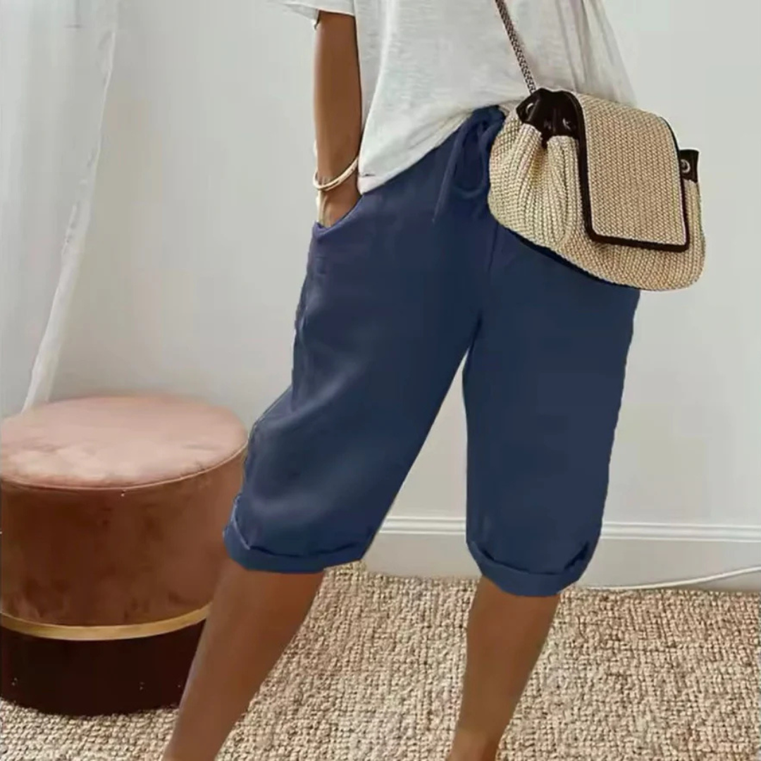 Shorts Capri en Lin à Cordon Fenley