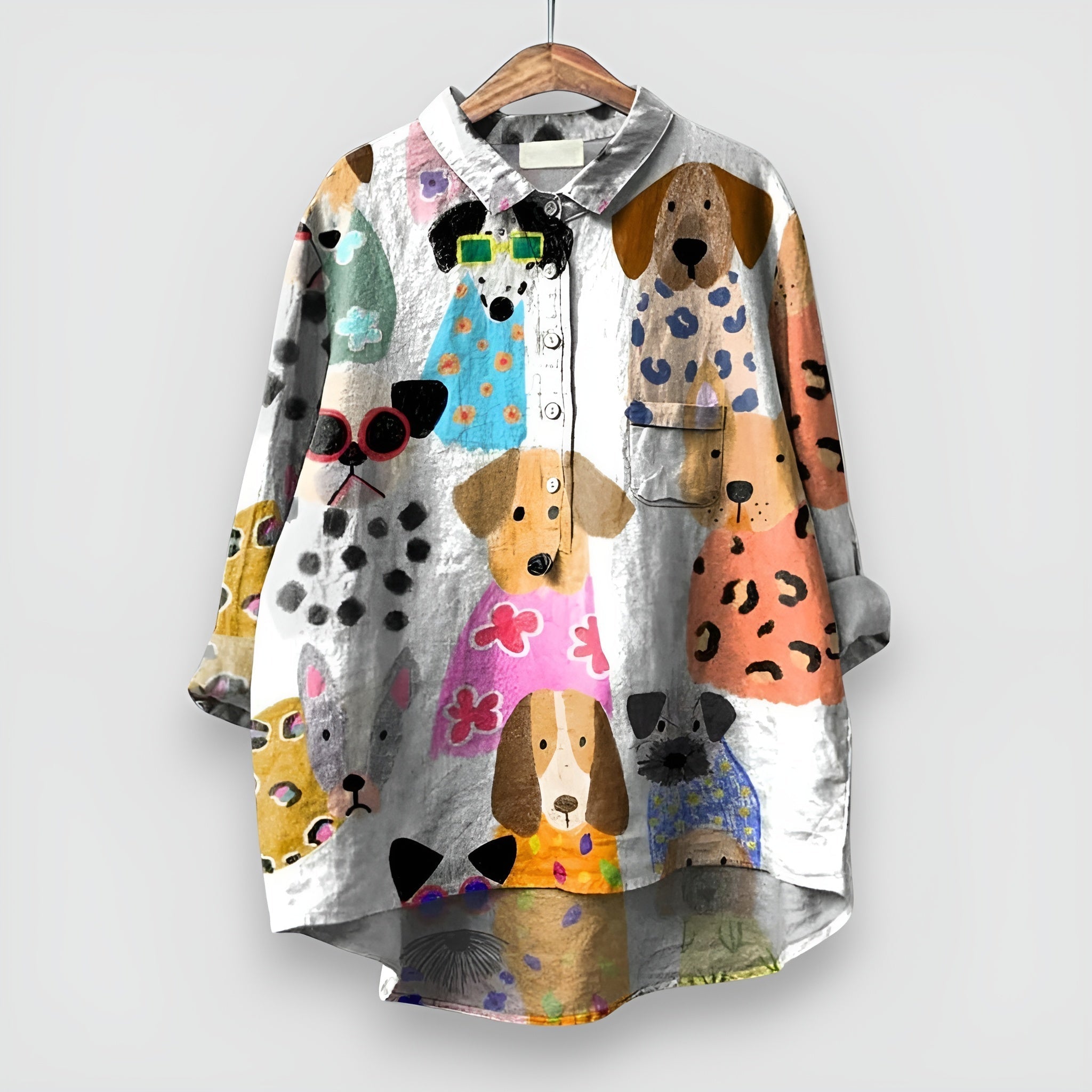 Blouse pour Femmes avec Imprimé de Chiens Kathrin