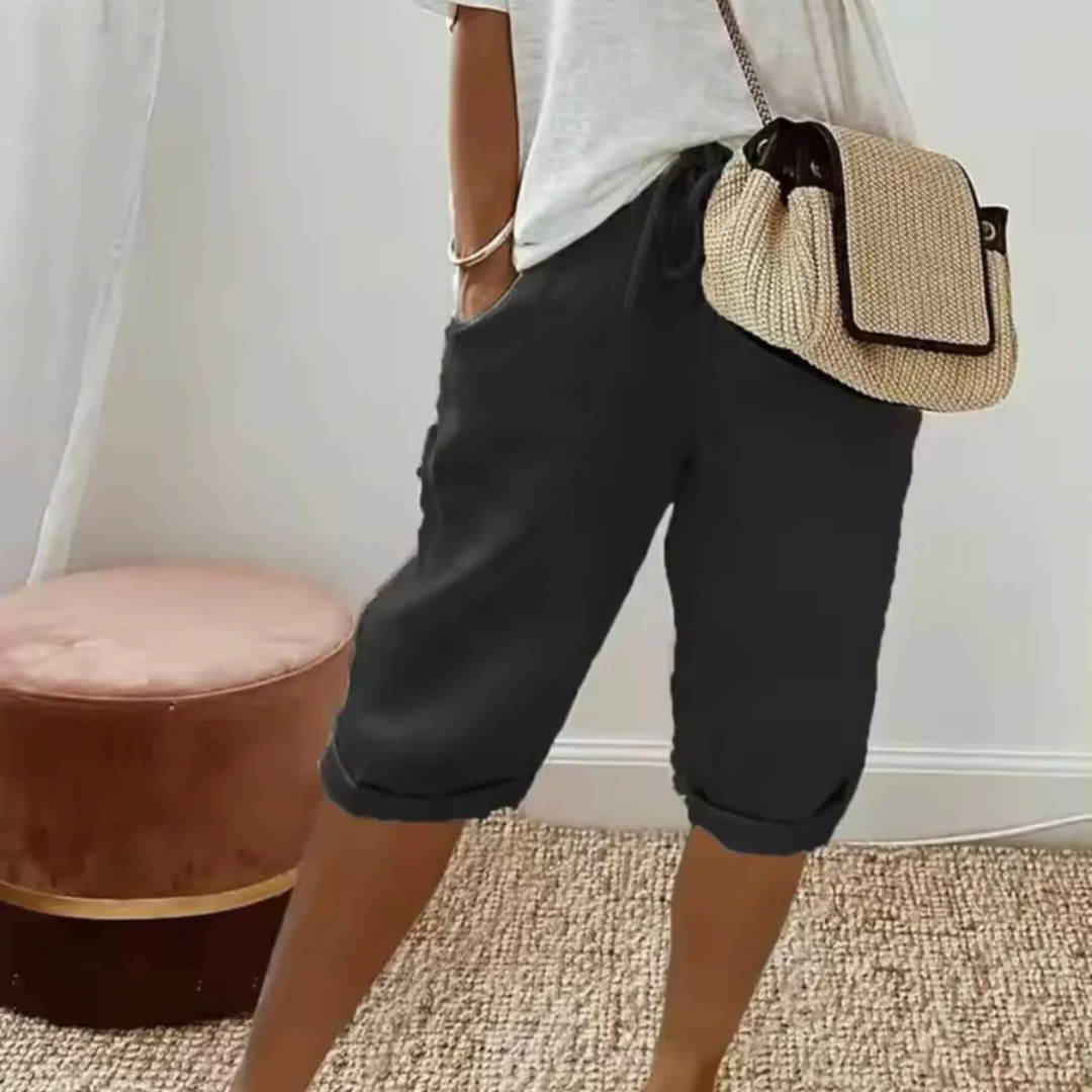 Shorts Capri en Lin à Cordon Fenley
