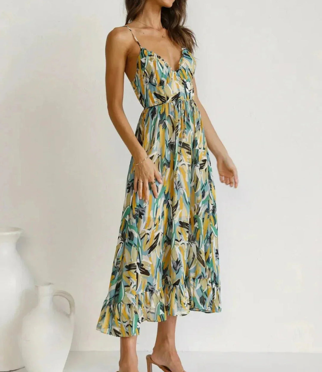 Robe Midi Éclat Coloré