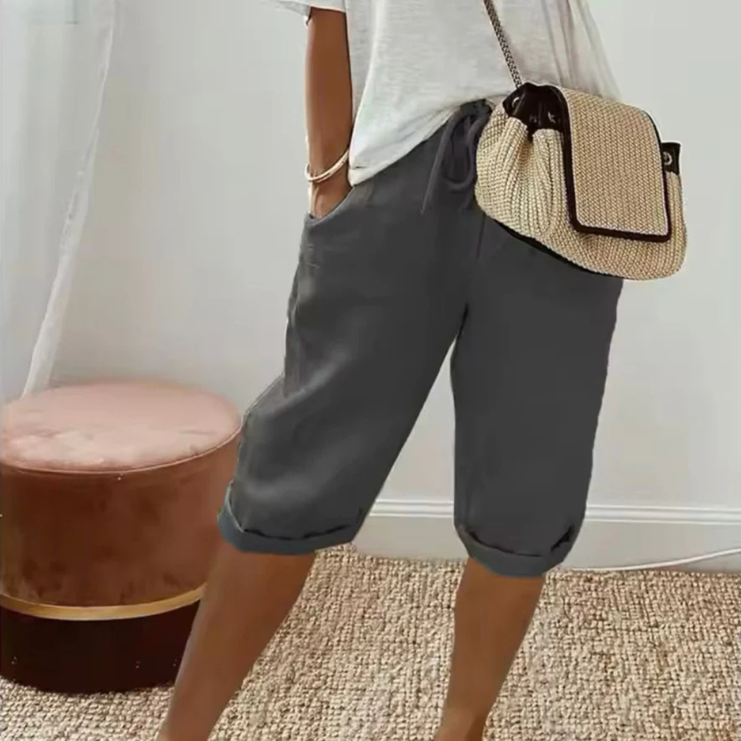 Shorts Capri en Lin à Cordon Fenley