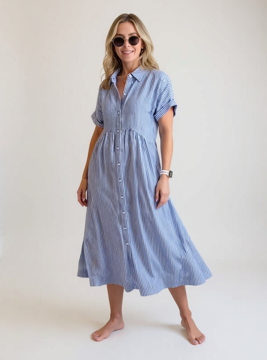 Robe Rayée Élégante Claire