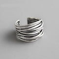 Bague Ajustable en Argent à Couches