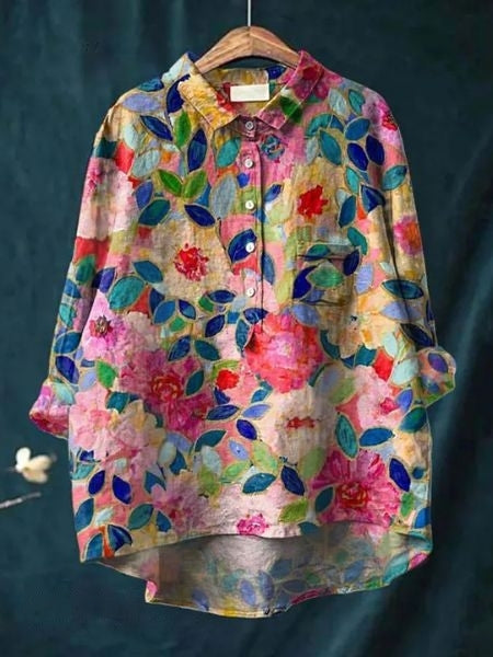 Blouse Florale Élégante Lila