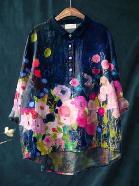 Blouse Florale Élégante Lila