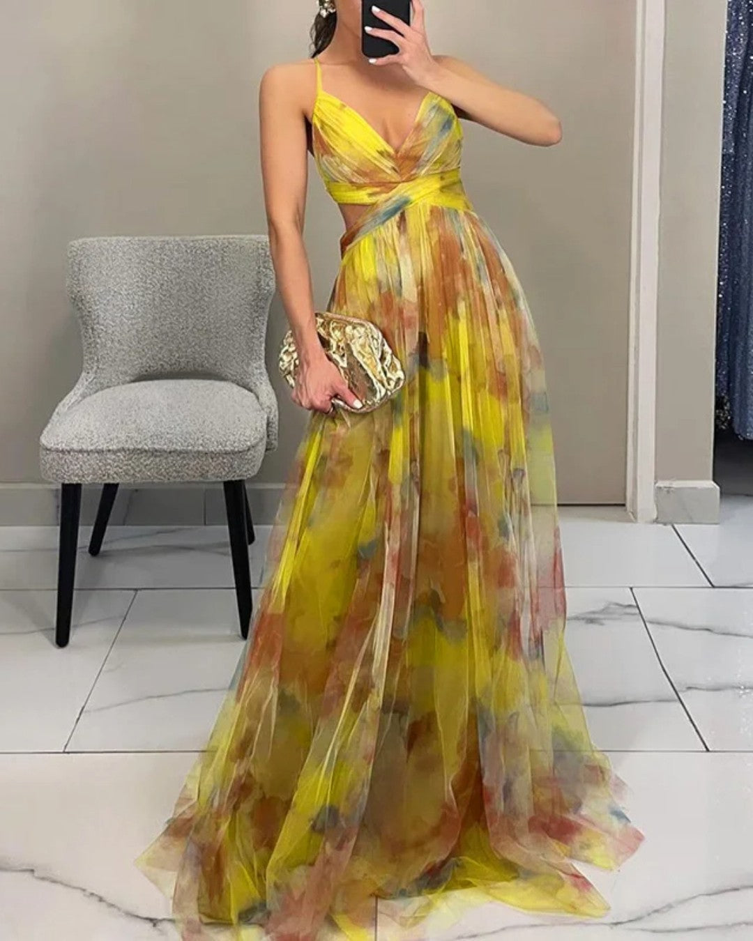 Robe Maxi Élégance Florale