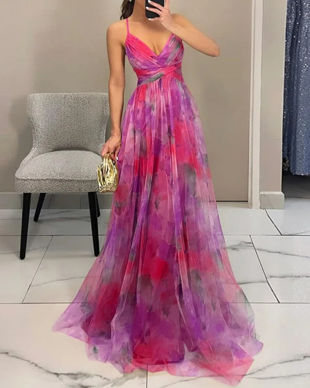 Robe Maxi Élégance Florale