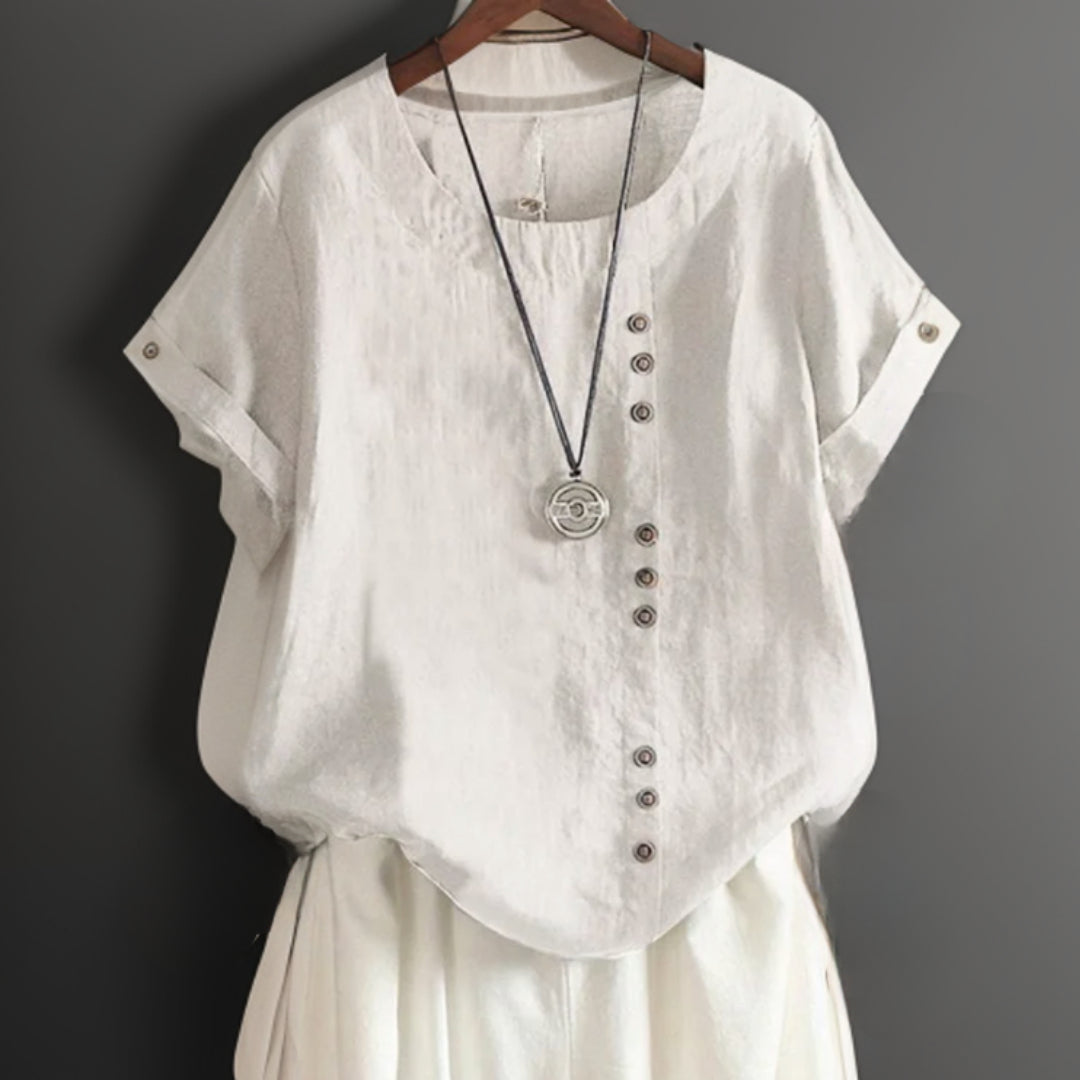 T-shirt Chic avec Boutons Isla