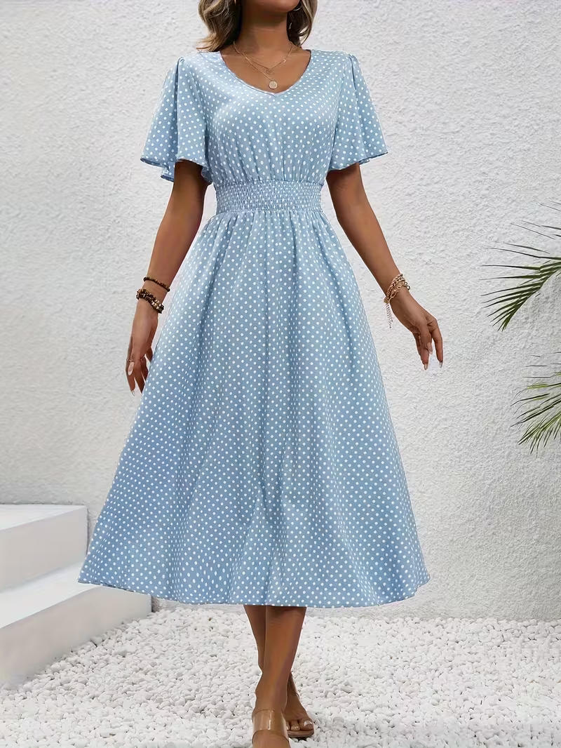 Robe Élégante Pois Élisa