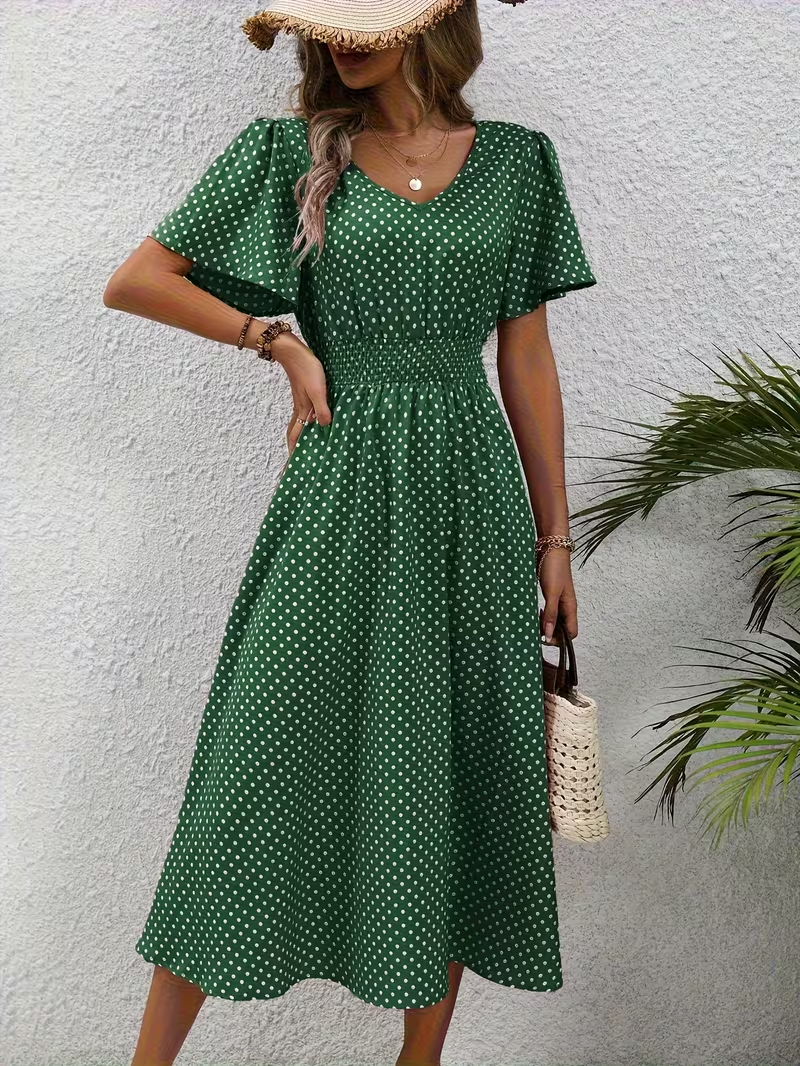 Robe Élégante Pois Élisa