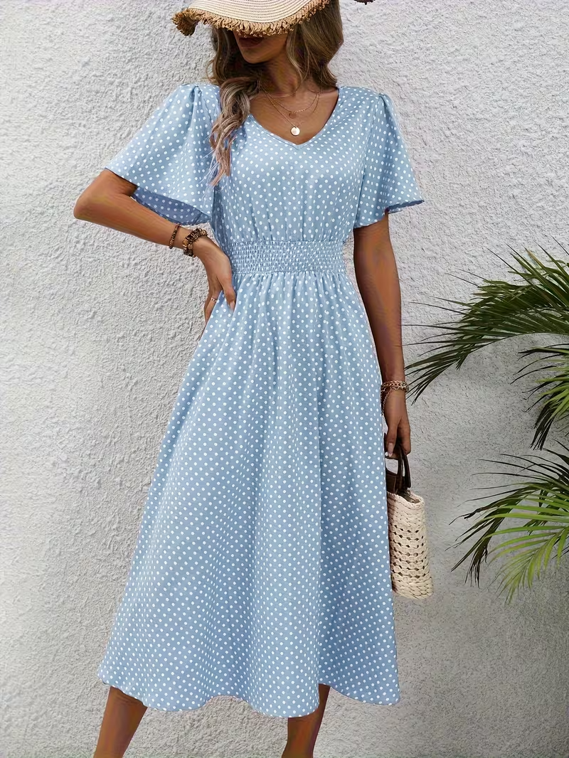 Robe Élégante Pois Élisa