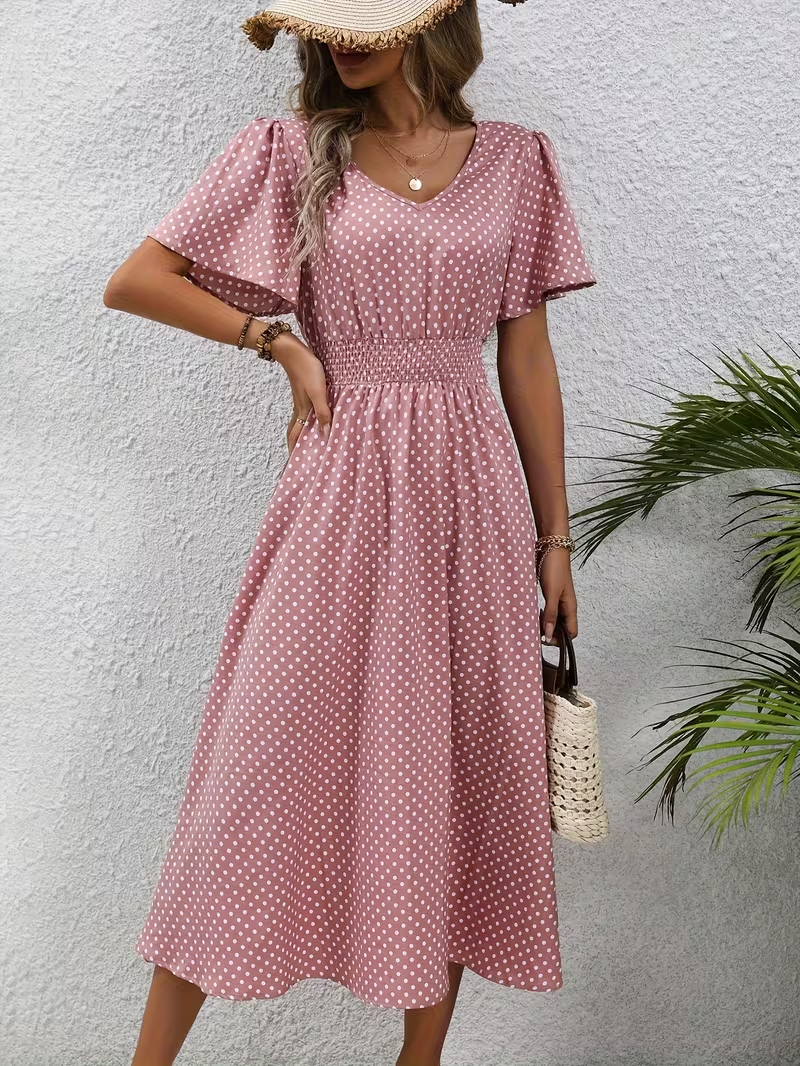 Robe Élégante Pois Élisa